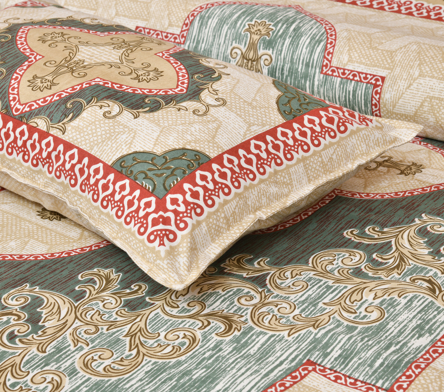 100/108 Kaleen Viscose Mix Super King Size Double Bedsheet with 2 Pillow Covers, Smooth Texture & Elegant Look - HLB33