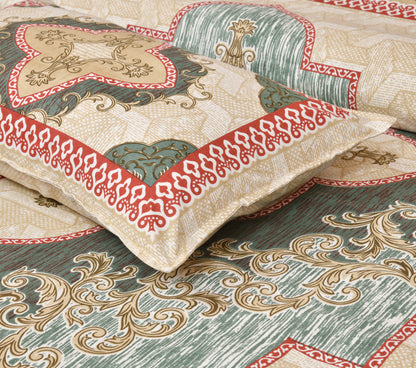 100/108 Kaleen Viscose Mix Super King Size Double Bedsheet with 2 Pillow Covers, Smooth Texture & Elegant Look - HLB33