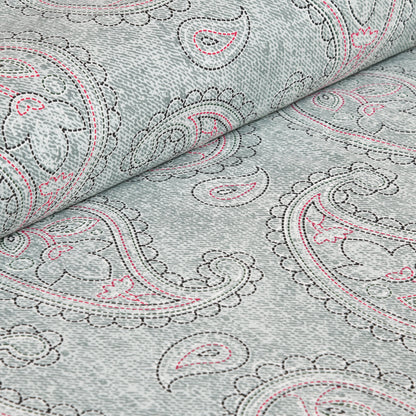 100/108 Katha Art 100% Cotton Super King Size Double Bedsheet with 2 Pillow Covers, Luxurious & Traditional Prints - HLB44