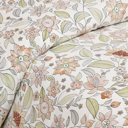 100/108 Katha Art 100% Cotton Super King Size Double Bedsheet with 2 Pillow Covers, Luxurious & Traditional Prints - HLB44