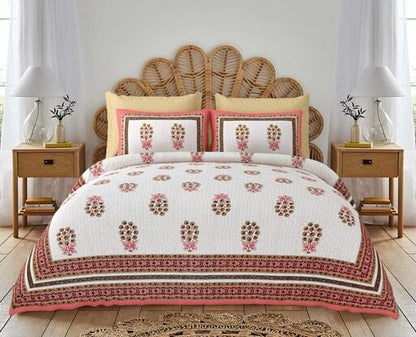100/108 Magnet Viscose Mix Super King Size Double Bedsheet with 2 Pillow Covers, High Durability & Cozy Feel - HLB34