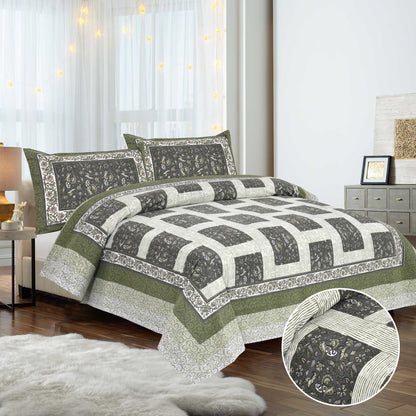 95/108 Mira Viscose Mix Large King Size Double Bedsheet with 2 Pillow Covers, Soft & Wrinkle-Resistant Fabric - HLB13