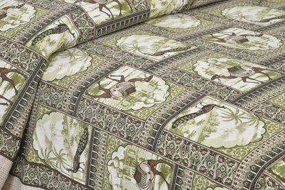 108/108 Nakshatra Viscose Mix Jumbo Size Double Bedsheet with 2 Pillow Covers, Smooth Texture & Elegant Look - HLB56