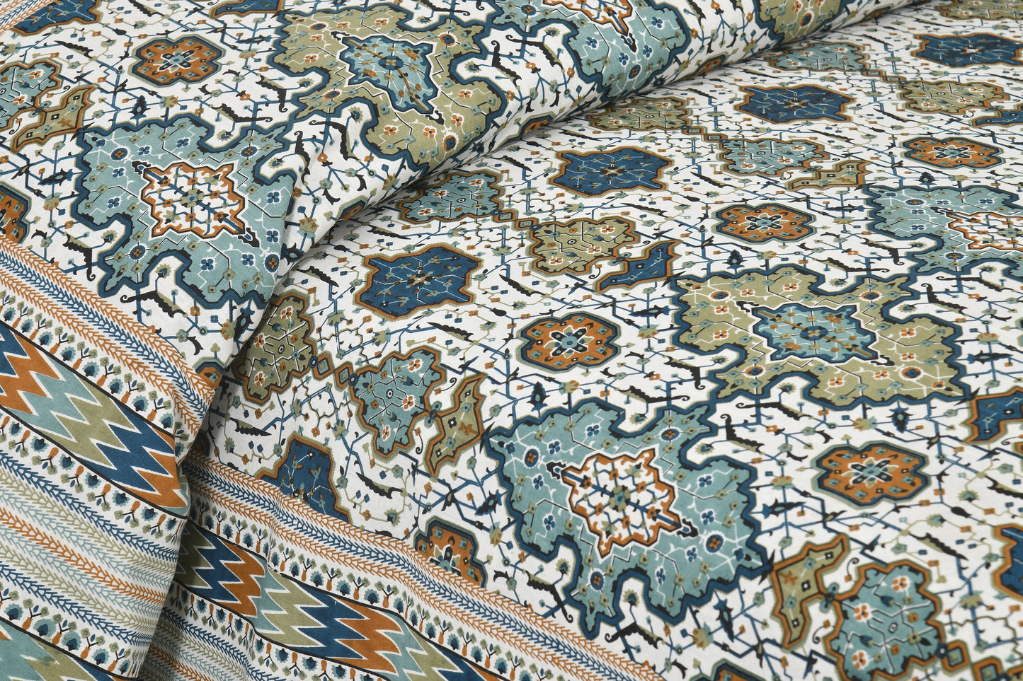 108/108 Nakshatra Viscose Mix Jumbo Size Double Bedsheet with 2 Pillow Covers, Smooth Texture & Elegant Look - HLB56