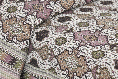108/108 Nakshatra Viscose Mix Jumbo Size Double Bedsheet with 2 Pillow Covers, Smooth Texture & Elegant Look - HLB56