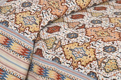 108/108 Nakshatra Viscose Mix Jumbo Size Double Bedsheet with 2 Pillow Covers, Smooth Texture & Elegant Look - HLB56