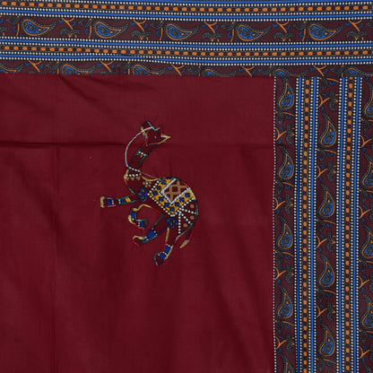 Patch Work 100% Cotton Deewan Set (1 Bedsheet + 2 Bolster Covers + 5 Cushion Covers), Handcrafted & Soft Fabric - HLB02