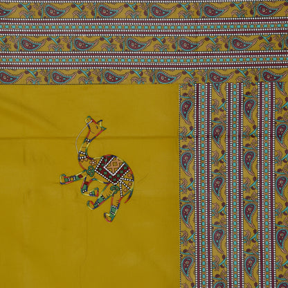 Patch Work 100% Cotton Deewan Set (1 Bedsheet + 2 Bolster Covers + 5 Cushion Covers), Handcrafted & Soft Fabric - HLB02