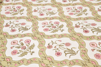 100/108 Pushpa Viscose Mix Super King Size Double Bedsheet with 2 Pillow Covers, Floral Design & Premium Comfort - HLB31