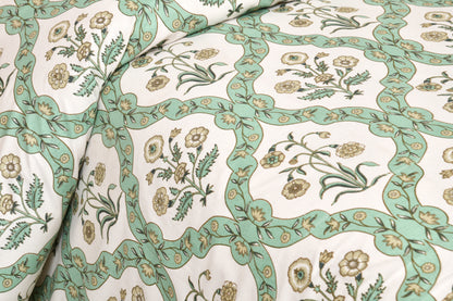 100/108 Pushpa Viscose Mix Super King Size Double Bedsheet with 2 Pillow Covers, Floral Design & Premium Comfort - HLB31