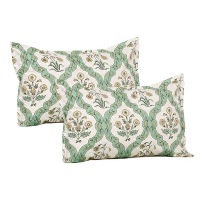 100/108 Pushpa Viscose Mix Super King Size Double Bedsheet with 2 Pillow Covers, Floral Design & Premium Comfort - HLB31