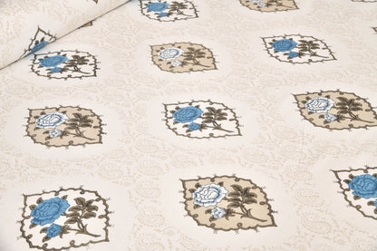 100/108 Pushpa Viscose Mix Super King Size Double Bedsheet with 2 Pillow Covers, Floral Design & Premium Comfort - HLB31