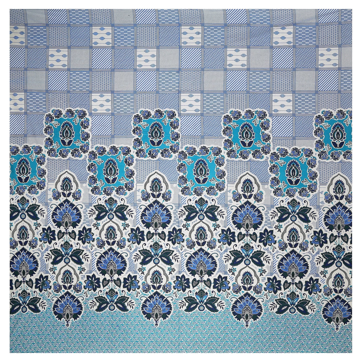 108/108 Rajwadi Viscose Mix Jumbo Size Double Bedsheet with 2 Pillow Covers, Rich Look & Vibrant Design - HLB61