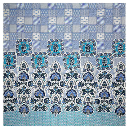 108/108 Rajwadi Viscose Mix Jumbo Size Double Bedsheet with 2 Pillow Covers, Rich Look & Vibrant Design - HLB61