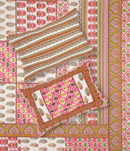 108/108 Rajwadi Viscose Mix Jumbo Size Double Bedsheet with 2 Pillow Covers, Rich Look & Vibrant Design - HLB61