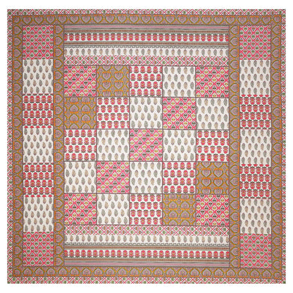 108/108 Rajwadi Viscose Mix Jumbo Size Double Bedsheet with 2 Pillow Covers, Rich Look & Vibrant Design - HLB61