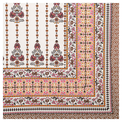108/108 Rajwadi Viscose Mix Jumbo Size Double Bedsheet with 2 Pillow Covers, Rich Look & Vibrant Design - HLB61