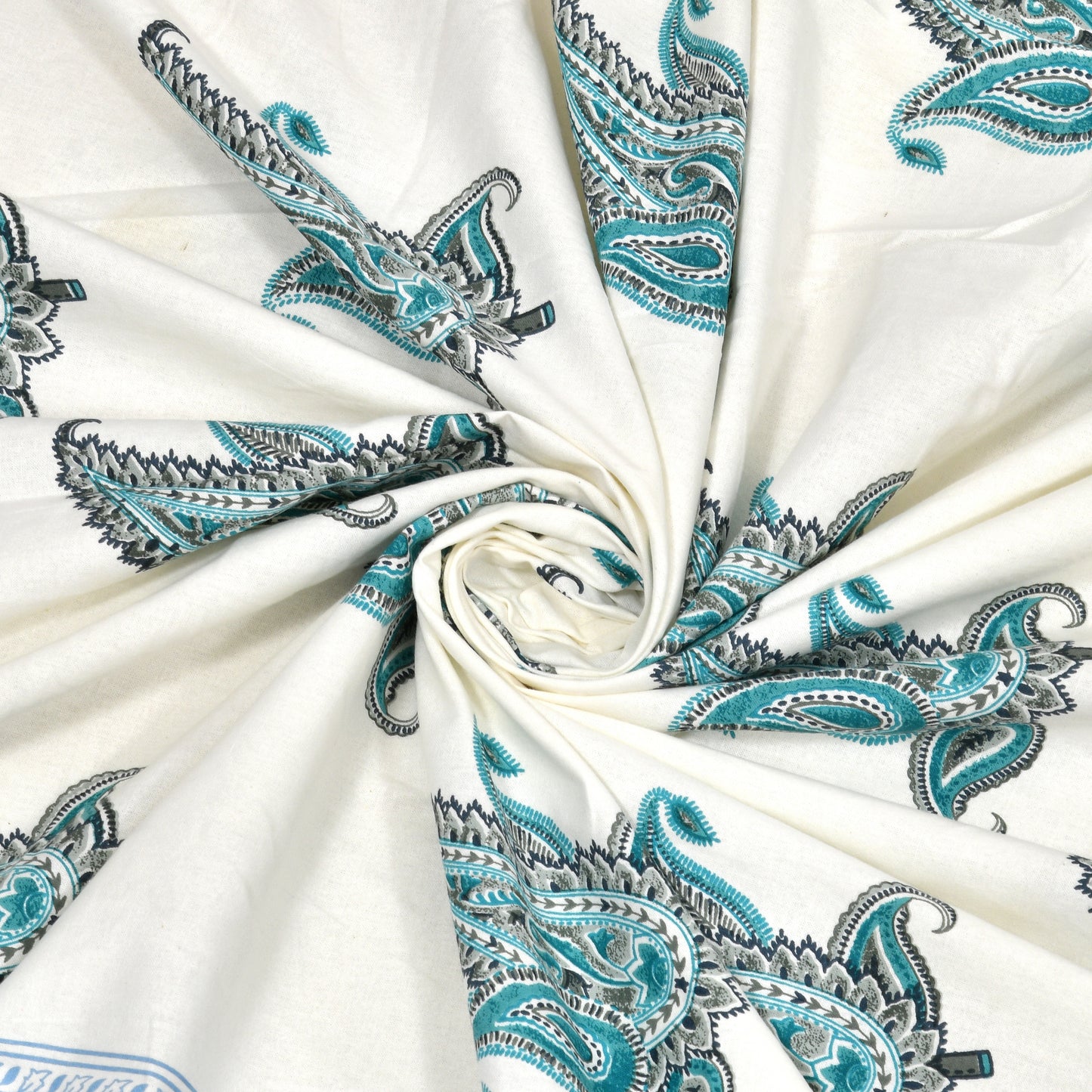 108/108 Real Handblock 100% Cotton Jumbo Size Double Bedsheet with 2 Pillow Covers, Authentic Craft & Soft Fabric - HLB74