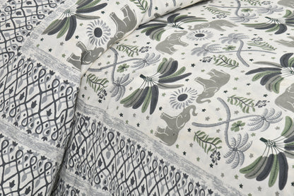 108/108 Rudraksh Viscose Mix Jumbo Size Double Bedsheet with 2 Pillow Covers, Luxurious & Soft Feel - HLB57