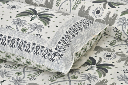 108/108 Rudraksh Viscose Mix Jumbo Size Double Bedsheet with 2 Pillow Covers, Luxurious & Soft Feel - HLB57