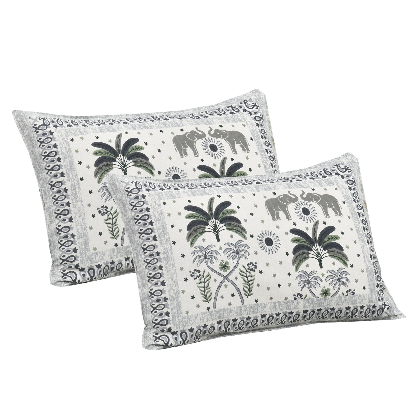108/108 Rudraksh Viscose Mix Jumbo Size Double Bedsheet with 2 Pillow Covers, Luxurious & Soft Feel - HLB57