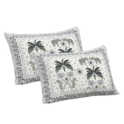 108/108 Rudraksh Viscose Mix Jumbo Size Double Bedsheet with 2 Pillow Covers, Luxurious & Soft Feel - HLB57
