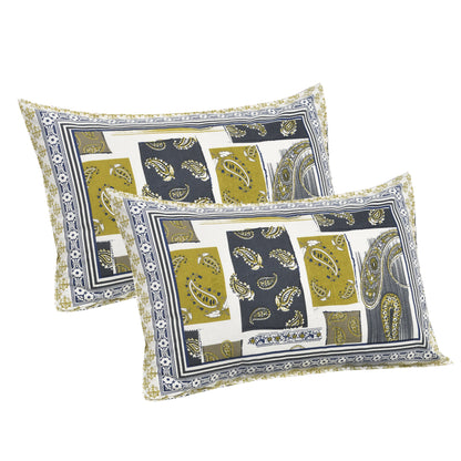 108/108 Rudraksh Viscose Mix Jumbo Size Double Bedsheet with 2 Pillow Covers, Luxurious & Soft Feel - HLB57
