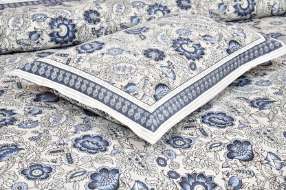 100/108 Salsa 100% Cotton Super King Size Double Bedsheet with 2 Pillow Covers, Lightweight & Elegant Look - HLB39
