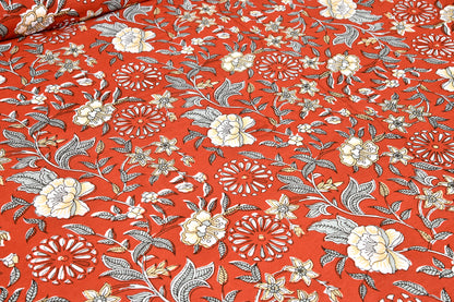 100/108 Salsa 100% Cotton Super King Size Double Bedsheet with 2 Pillow Covers, Lightweight & Elegant Look - HLB39
