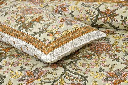 100/108 Satrangi Viscose Mix Super King Size Double Bedsheet with 2 Pillow Covers, Ultra-Soft & Vibrant Design - HLB26