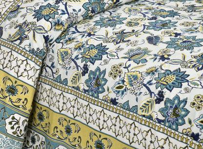 100/108 Satrangi Viscose Mix Super King Size Double Bedsheet with 2 Pillow Covers, Ultra-Soft & Vibrant Design - HLB26
