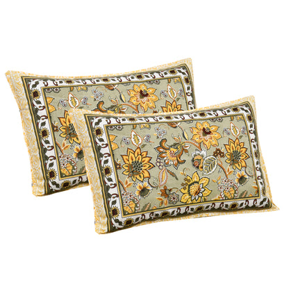100/108 Satrangi Viscose Mix Super King Size Double Bedsheet with 2 Pillow Covers, Ultra-Soft & Vibrant Design - HLB26