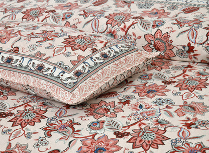 100/108 Satrangi Viscose Mix Super King Size Double Bedsheet with 2 Pillow Covers, Ultra-Soft & Vibrant Design - HLB26
