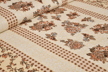 100/108 Spain Viscose Mix Super King Size Double Bedsheet with 2 Pillow Covers, Breathable & Comfortable - HLB30