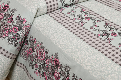 100/108 Spain Viscose Mix Super King Size Double Bedsheet with 2 Pillow Covers, Breathable & Comfortable - HLB30