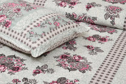100/108 Spain Viscose Mix Super King Size Double Bedsheet with 2 Pillow Covers, Breathable & Comfortable - HLB30