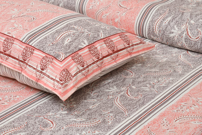 100/108 Spain Viscose Mix Super King Size Double Bedsheet with 2 Pillow Covers, Breathable & Comfortable - HLB30
