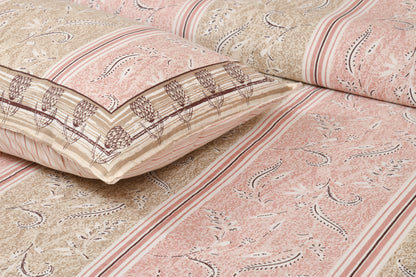 100/108 Spain Viscose Mix Super King Size Double Bedsheet with 2 Pillow Covers, Breathable & Comfortable - HLB30