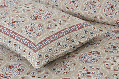 100/108 Sui Dhaga Viscose Mix Super King Size Double Bedsheet with 2 Pillow Covers, Smooth Texture & Long-Lasting Comfort - HLB25