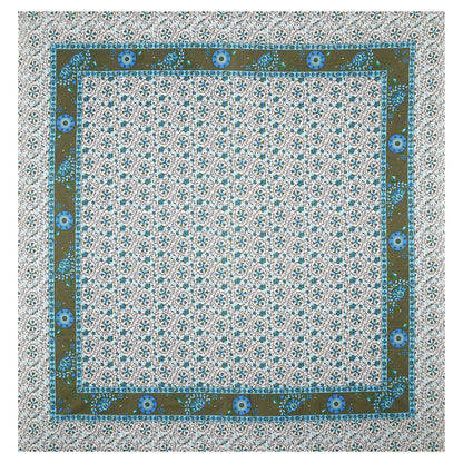 108/108 Suzani Print 100% Cotton Jumbo Size Double Bedsheet with 2 Pillow Covers, Stunning Handcrafted Look - HLB73