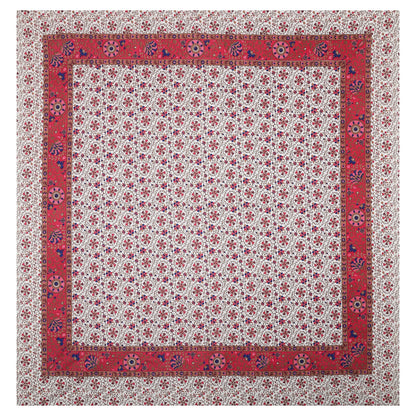 108/108 Suzani Print 100% Cotton Jumbo Size Double Bedsheet with 2 Pillow Covers, Stunning Handcrafted Look - HLB73