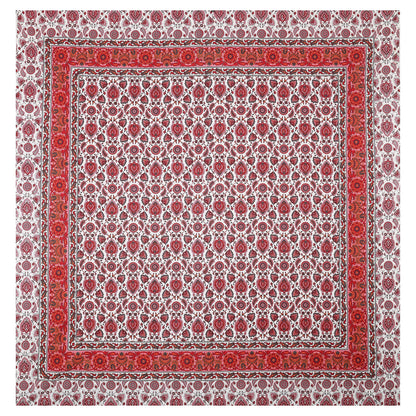 108/108 Suzani Print 100% Cotton Jumbo Size Double Bedsheet with 2 Pillow Covers, Stunning Handcrafted Look - HLB73
