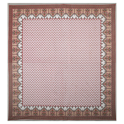 100/108 Utsav 100% Cotton Super King Size Double Bedsheet with 2 Pillow Covers, Festive & Vibrant Design - HLB46